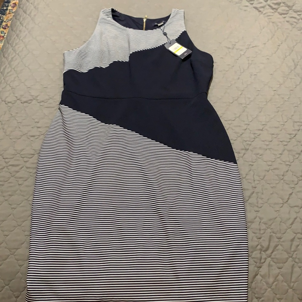 Tommy Hilfiger Navy and White Dress